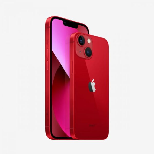 iPhone 13 Rojo reacondicionado con chip A15 Bionic y diseño elegante.