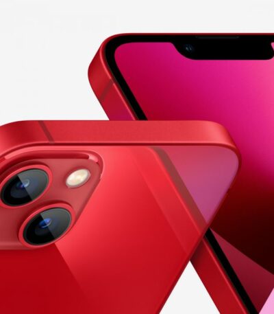 iPhone 13 Rojo reacondicionado con chip A15 Bionic y diseño elegante.