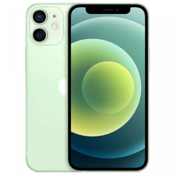 iPhone 12 Mini Verde reacondicionado con chip A14 Bionic y diseño compacto.