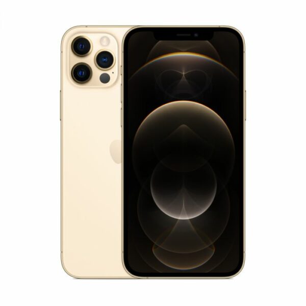 iPhone 12 Pro Reacondicionado en color Oro con Chip A14 Bionic, cámara triple de 12 MP y diseño elegante.