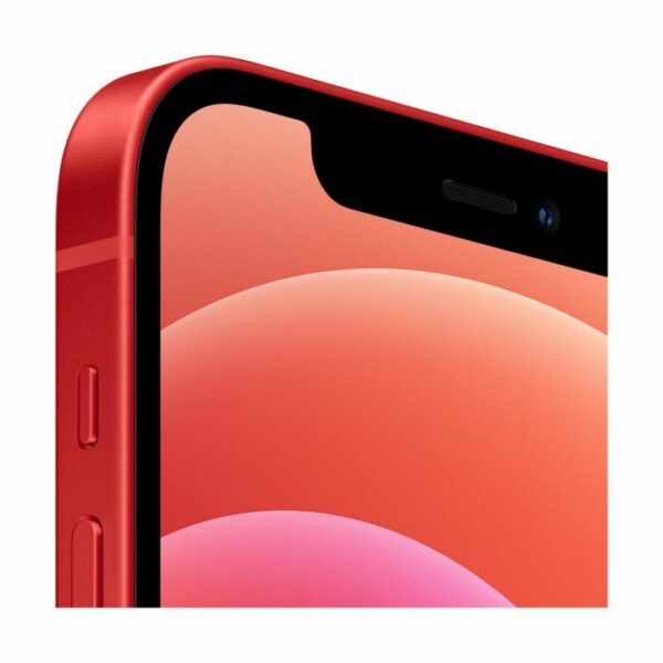 iPhone 12 Rojo reacondicionado con 128GB de almacenamiento, chip A14 Bionic, y diseño elegante.