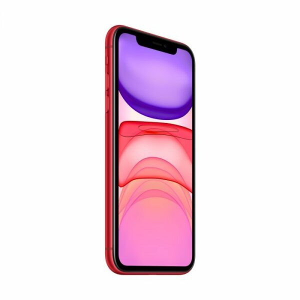 iPhone 11 Reacondicionado en Rojo con cámara dual y diseño elegante.